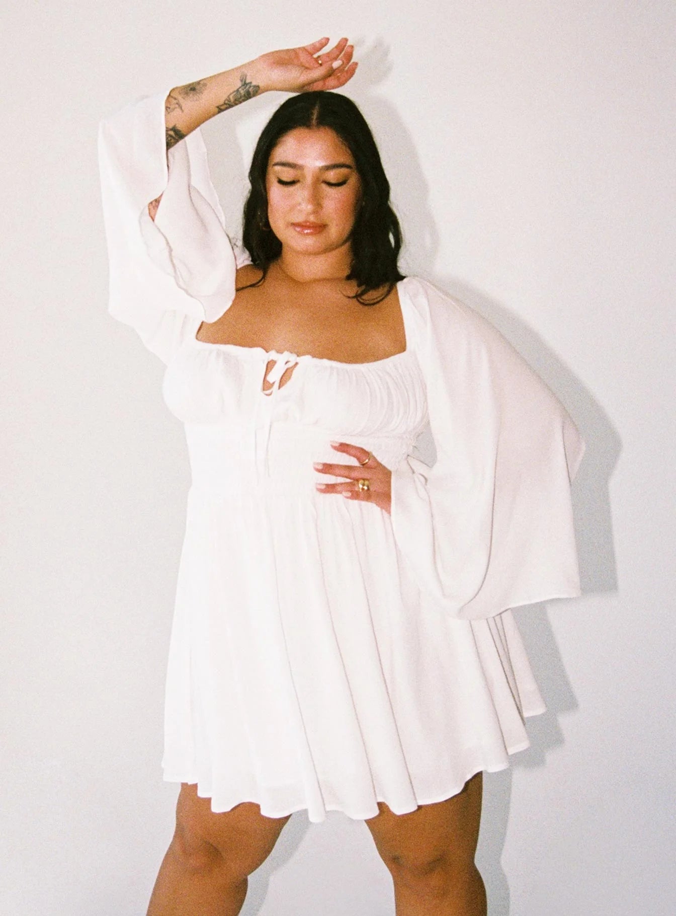 Halle Mini Dress White Curve