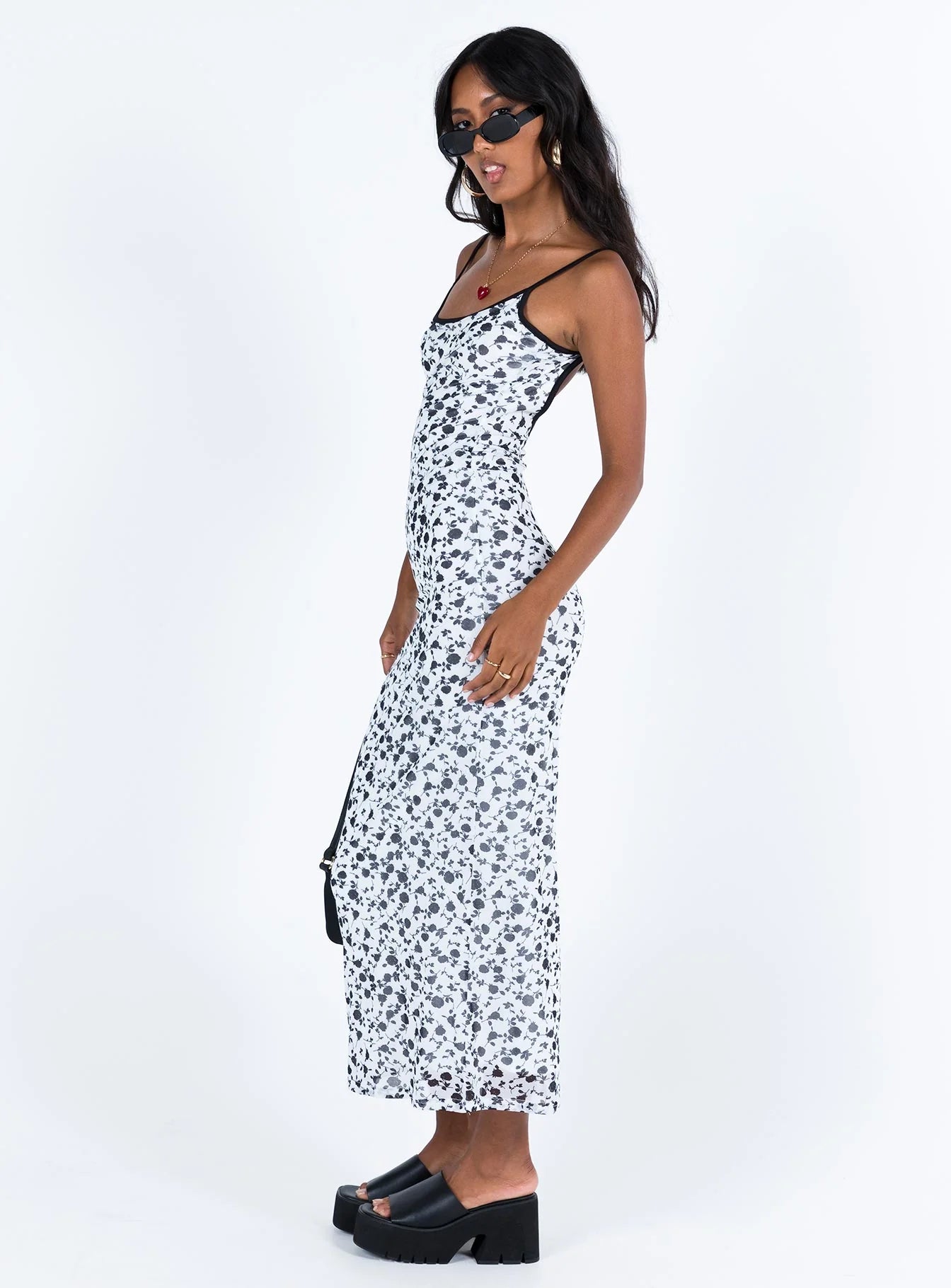 Knox Maxi Dress White / Black Floral