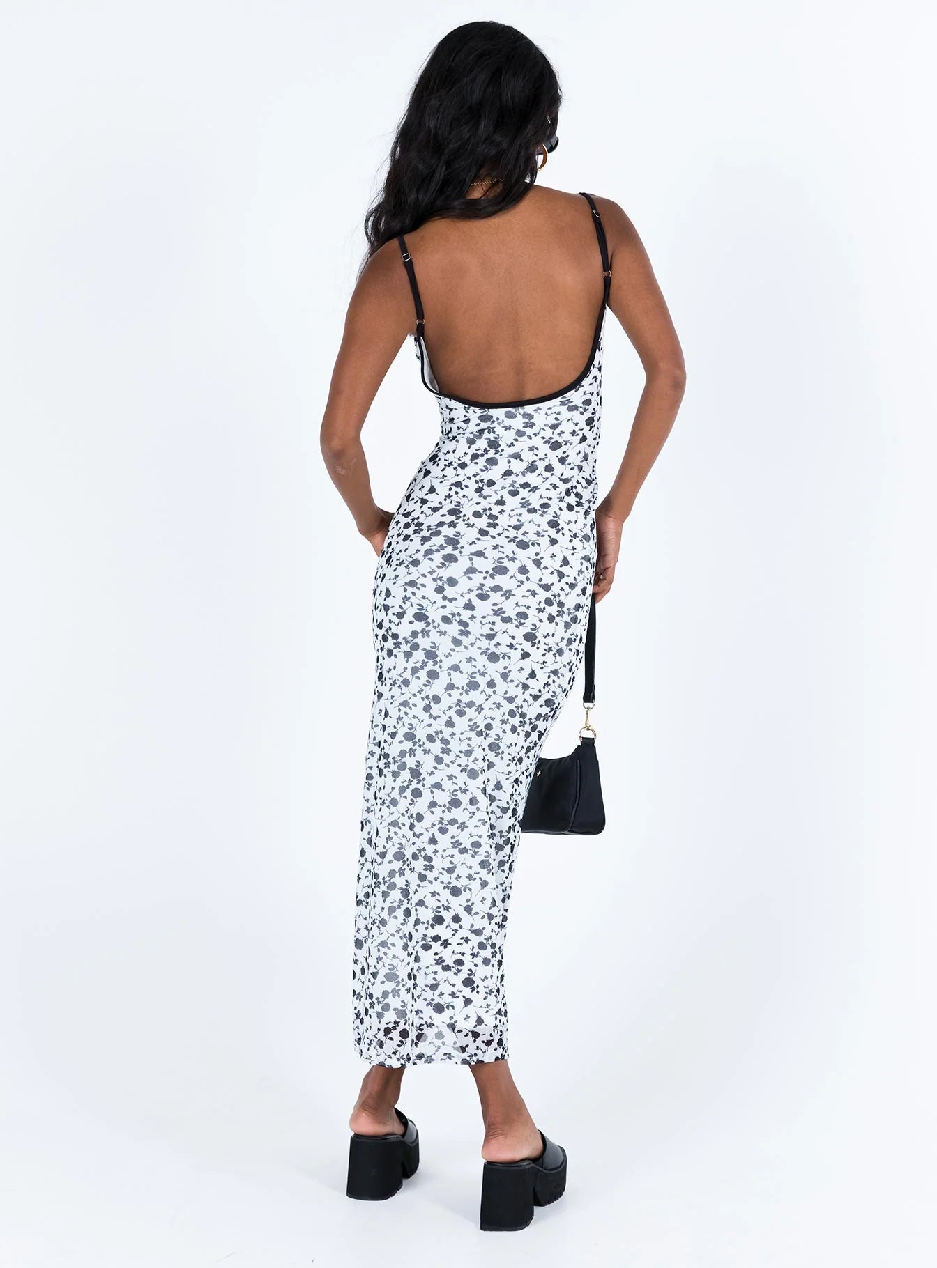 Knox Maxi Dress White / Black Floral
