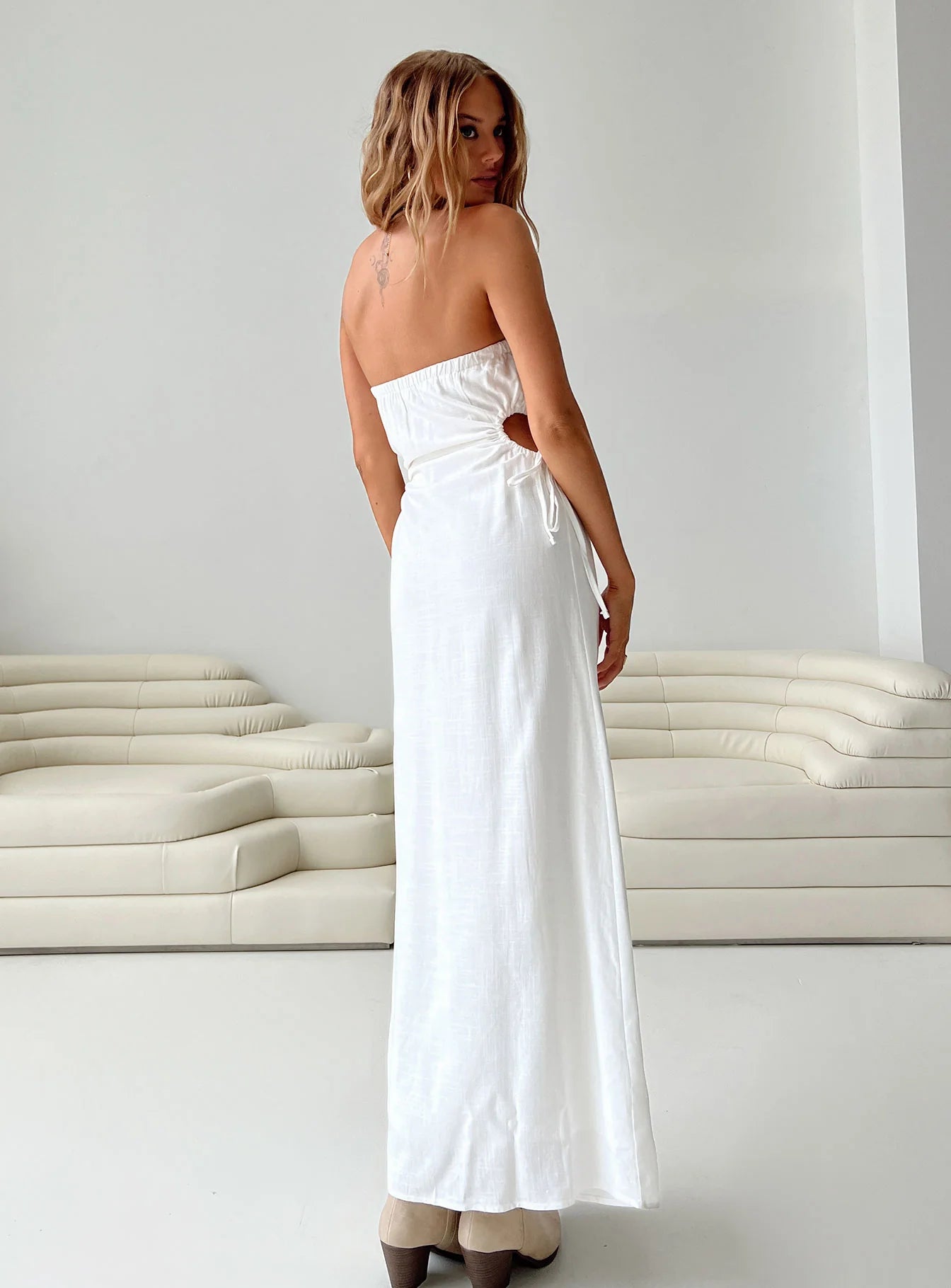 Azie Maxi Dress White